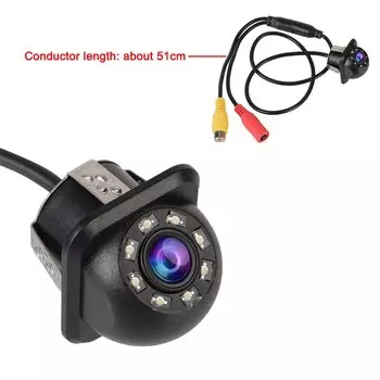 8-светодиодная автоматическая помощь при парковке, автомобильная инфракрасная камера ночного видения, широкоугольная резервная камера 170 ° Камера заднего вида автомобиля, мониторинг парковки