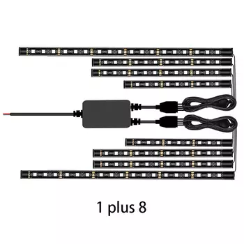 8 в 1 светодиодный автомобиль мотоцикл декоративная окружающая лампа подсветка 5050SMD гибкий водонепроницаемый RGB APP управление звуком мотоскутера
