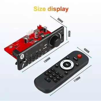 8 в-24 в 2*80 Вт усилитель MP3 декодер плата регулятор громкости Bluetooth 160 Вт MP3-плеер автомобильный FM радиомодуль TF USB Запись микрофона