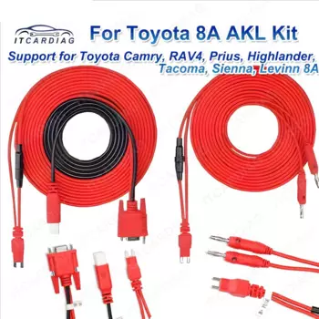 Кабель AKL 8A для Toyota Non-Smart Key, адаптер для потерянных всех ключей, работающий с автомобильными диагностическими кабелями APB112 и G-Box2 G-BOX3