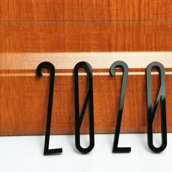 Пластиковые цифры для дома Wonzeal, 8 см, черные