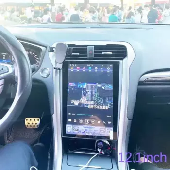 8G + 128G 12,1-дюймовый сенсорный экран в стиле Tesla для Ford Mondeo Fusion MK5 Android 14, автомобильный радиоприемник, мультимедийный видеоплеер, GPS-навигатор