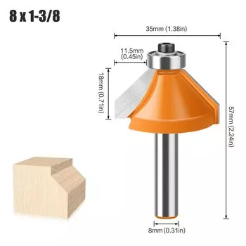 8mm Shank Line Table Edge Router Bit - French Baroque Woodworking cutter Tenon Cutter for Woodworking Tools
