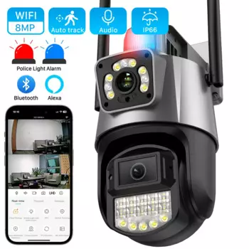 8MP 4K IP Открытый WiFi PTZ Камера с высокой четкостью экрана Автозвук Видео Камера Наб
