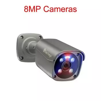 8MP 5MP H.265 4K POE IP камера 2-сторонняя аудио система обнаружения людей металлическая охранная камера для системы видеонаблюд