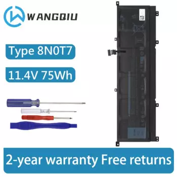 8N0T7 оригинальный аккумулятор для ноутбука Dell XPS 15 9575 2-в-1 Precision 5530 2-в-1 8N0T7 аккумулятор 75 Втч
