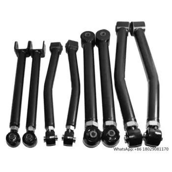 8шт черный F+R верхний+нижний Adj. Рычаг управления для Jeep Wrangler Unlimited 2007-2018 гг. 4WD/2WD