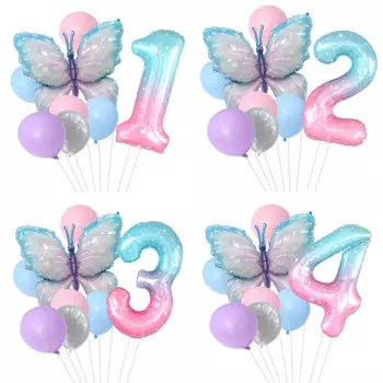 Набор из 8 гелиевых шаров Globo с бабочками 40 дюймов