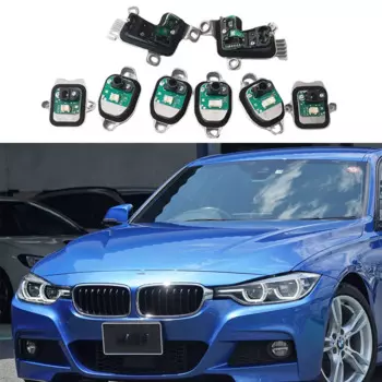 Полный комплект, белый источник света 8X, дневной свет, модули для BMW 15-18 F30 F31 LCI, лампы головного света, ангельские глазки DRL 7419619 7419615