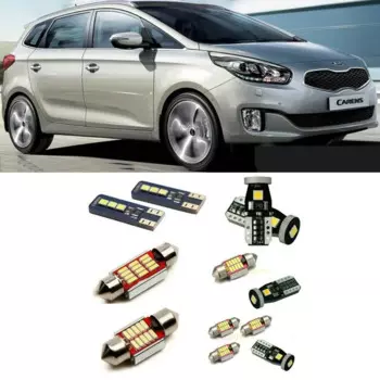 8x светодиодные внутренние фары для kia новые carens нормальные светодиодные фары для автомобилей комплект освещения автомобильные лампы без ошибок Canbus