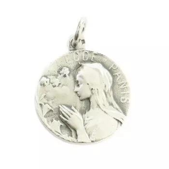 925 пробы серебряные подвески, 2 стороны, Круглый Кулон Девы Марии, TA166