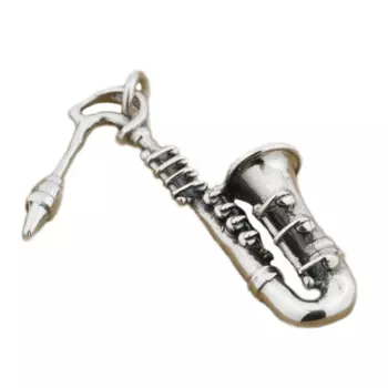 925 пробы Серебряные Подвески кулон в виде саксофона 9J020