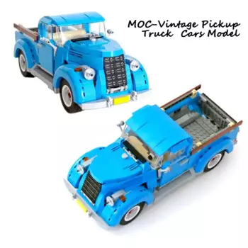 940 шт. MOC-винтажный пикап, грузовик для 10252, жук, строительные блоки, модель автомобиля, сделай сам, кирпичи, игрушки, подарки для детей