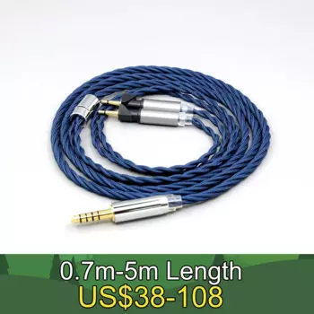 99% чистый серебряный OCC Графеновый сплав с полным рукавом кабель для наушников для бездна Diana v2 phi TC X1226lite 1:1 гарнитура LN008597