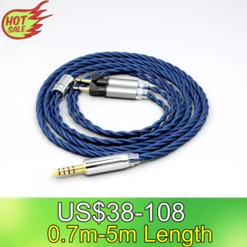 99% чистый серебряный OCC Графеновый сплав с полным рукавом кабель для наушников для бездна Diana v2 phi TC X1226lite 1:1 гарнитура LN008597