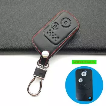 99% похвала, 100% кожаный брелок для ключей от автомобиля, чехол для Honda Accord CIVIC CRV Fit 2006-2015, 2 кнопки, умный пульт дистанционного управления