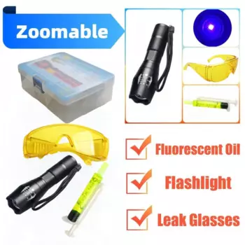 9/12/14/21/28/51 светодиодная автомобильная система кондиционирования воздуха A/C система тестирования утечки комплект детектора УФ-фонарика защитные очки комплект УФ-лампы