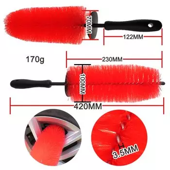 9,5-дюймовая щетка для мытья колес автомобиля, щетка для шин, длинная мягкая щетина, щетка для чистки решетки двигателя, щетка для мытья колес, инструмент для чистки