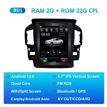 9,7-дюймовый Android 12, автомобильный радиоприемник в стиле Tesla для Lexus RX300 Toyota Harrier 1998 2001 Carplay, GPS-навигация, мультимедиа