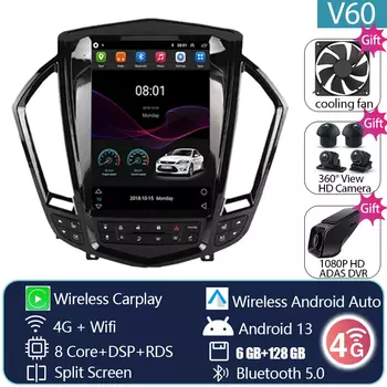 9,7-дюймовый автоматический радиоприемник для Cadillac SRX 2009-2012 Tesla style Автомобильный радиоприемник Мультимедиа Беспроводной Carplay gps dvd Головное устройство без DVD