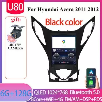 9,7-дюймовый автомобиль для Hyundai Azera 2011 2012 Tesla Style Android Auto Carplay 4G WIFI Автомобильный радиоприемник Мультимедийная навигация GPS NO 2DIN