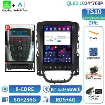 9,7-дюймовый автомобильный радиоприемник Android 14, для Opel Astra Buick Verano 2009-2015, мультимедийная навигация, BT Carplay, сенсорный экран головной устройства