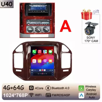 9,7-дюймовый автомобильный стерео радиоприемник Android 14 для Mitsubishi Pajero V60 V68 V73 1999-2006 гг. Автомобильный Carplay GPS-навигатор 5G Wi-Fi BT No 2Din