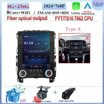 9,7-дюймовый мультимедийный плеер для Renault Koleos Megane 4 Samsung SM6 Talisman 2017-2019 Android 14, GPS-навигация QLED