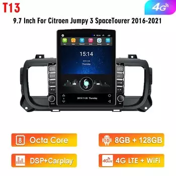 9,7 "Tesla экран для Citroen Jumpy 3 SpaceTourer Peugeot Expert Toyota Proace 2016-2021 4G WifI Android радио Carplay стерео