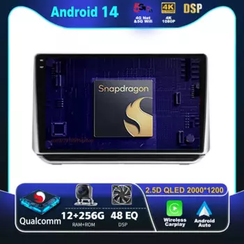 9 "Android 14 Carplay автомобильное радио для Nissan Altima L34 2018-2020 мультимедийный видеоплеер навигация GPS стерео 2Din 360 камера