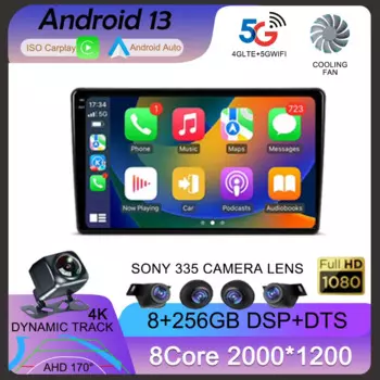 9-дюймовый Android 15 DTS 2000x1200 QLED экран «все в одном», универсальный автостерео GPS для Volkswagen Nissan Hyundai Kia Toyota Honda BT