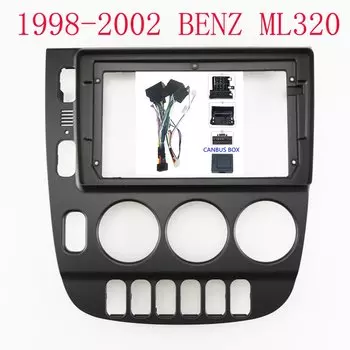 9-дюймовая автомобильная рамка, адаптер для приборной панели Android, комплект панели для приборной панели для Benz ML ML320 M-Class W163 201998 -2005