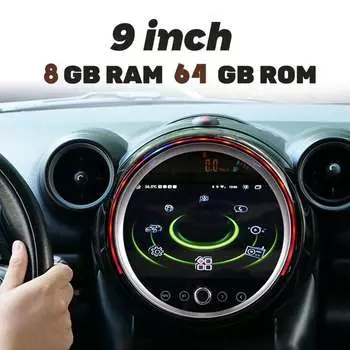 9-дюймовый экран автомобиля Android 13 мультимедийный видеоплеер Carplay для BMW MINI COUNTRYMAN R60 MINI PACEMAN R61 GPS стерео навигация