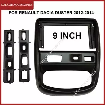 9-дюймовый лицевой панель для RENAULT Dacia Duster 2012-2014, автомобильный радиоприемник, стерео GPS MP5, Android-плеер, 2Din, панель головного устройства, установка рамки приборной панели