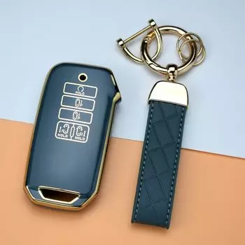 9-кнопочный чехол для Kia Ev6 New Carnival Sedona 2021 K8 V6 2022 GT Line 2022 Dl3 Mq4 K5 Grand Sorento Gold Edge из ТПУ для автомобильного ключа