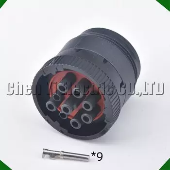 9-контактный автомобильный водонепроницаемый разъем, диагностический инструмент, круговой проводной ремень, штепсельная вилка
