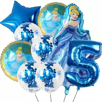9 шт. фольгированных шаров Disney принцессы