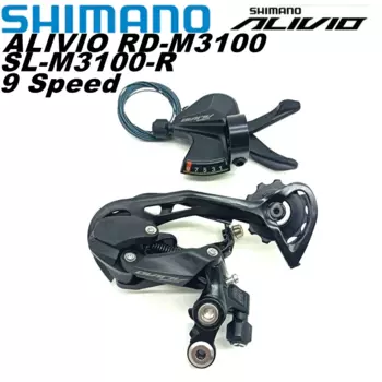 9-скоростной переключатель передач Shimano ALIVIO M3100, задний переключатель передач для горных велосипедов, детали для горных велосипедов