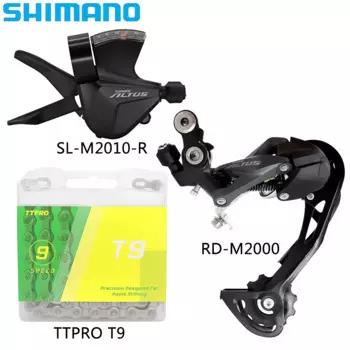 9-скоростной переключатель передач SHIMANO ALTUS M2000, Задний рычаг переключения передач для горного велосипеда TTPRO T9 Chain VXM 9 В, запчасти для велосипеда