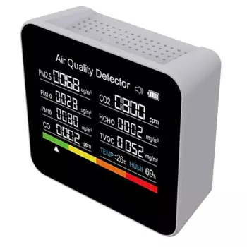 9 в 1 измеритель качества воздуха детектор углекислого газа TVOC HCHO PM2.5 PM1.0 PM10 датчик температуры и влажности