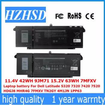 9JM71 7fmxv Оригинальный аккумулятор для ноутбука Dell Latitude 5320 7320 7420 7520 HDGJ8 MHR4G 7fmxv TN2GY 4M1JN 1PP63