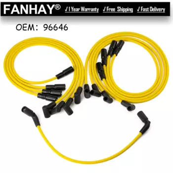 9 шт./компл., высокопроизводительный провод свечи зажигания 96646 2X1197 1996-2002 для CADILLAC для CHEVROLET для GMC V8 5,7L 86646, часть автомобиля