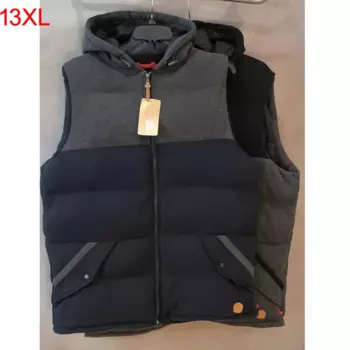 _ 12XL 13XL мужской жилет без рукавов куртки Зимние Модные мужские жилеты с хлопковой подкладкой теплые безрукавки 11XL 175 кг
