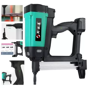 _ Пневматический пистолет для ногтей с перезаряжаемой литиевой батареей, пистолет для ногтей, гидроэнергетика, деревообрабатывающий стальной гвоздезабивной степлер, электрический пистолет для ногтей