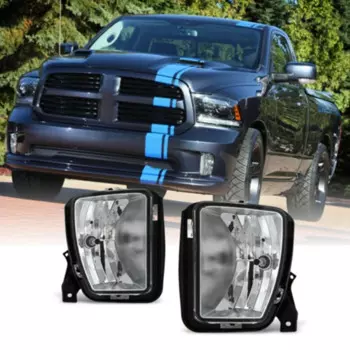 _ Противотуманные фары, бампер, противотуманная фара в сборе для Dodge Ram 1500 2013-2018 68104821AC, серебристый