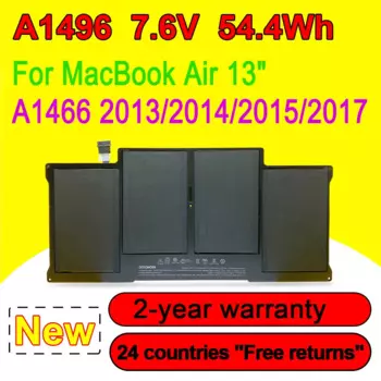 A1496 для MacBook Air 13 "A1466 2013 2014 2015 2017 версия аккумулятор для ноутбука 7,6 В 54,4 Втч 7150 мАч перезаряжаемый высокое качество