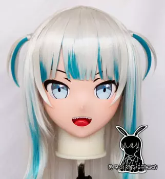 (A17) изготовленная на заказ маска для вечеринки унисекс куклы BJD с корпусом, японский мультфильм, силиконовая аниме Hololive EN Кигуруми, маска для косплея