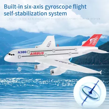 A380 Airliner RC самолет с фиксированным крылом дистанционное управление модель самолета с искусственным ночником пенопластовый игрушечный самолет HW30