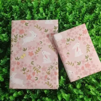 Чехол для блокнота Fromthenon А5 А6 розовый белый кролик