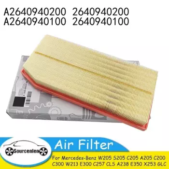 A 2640940200 2640940100 Воздушный фильтр для Mercedes-Benz W205 S205 C205 A205 C200 C300 W213 E300 C257 CLS A238 E350 X253 GLC